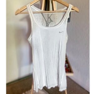 NWT Nike Fitness tank top- 100% cotton white-XS